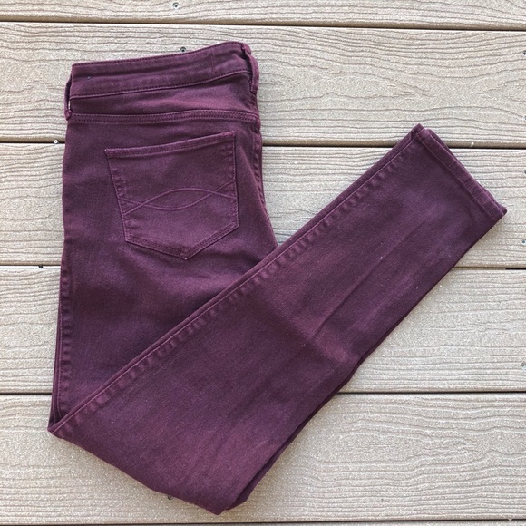 Wine Colored Skinny Jeans - Picture 1 of 4